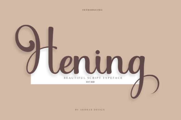 Hening: A Handwritten Font for Your Brand Identity