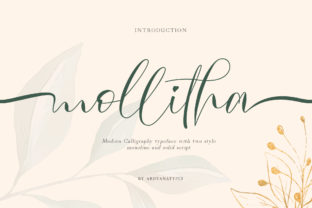 Mollitha: A Modern Script Font for Editorial Design